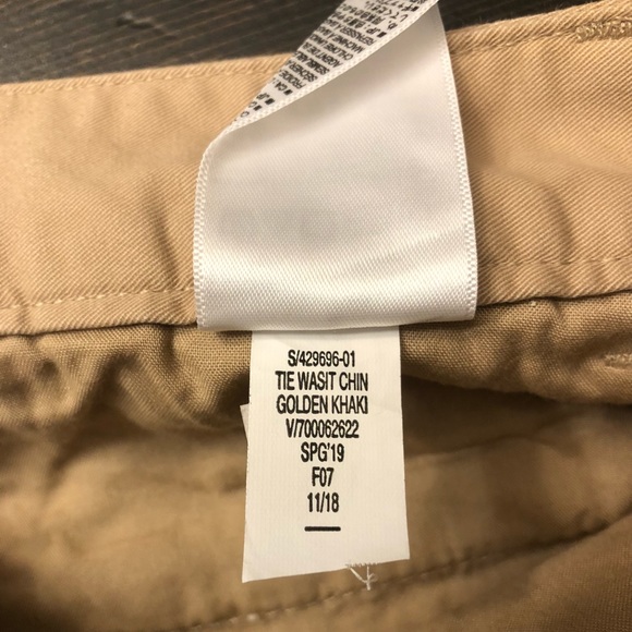 NWT Banana Republic Comfy & Cute Chino Pants KHAKI Tie Waist Size 6 - Picture 4 of 4